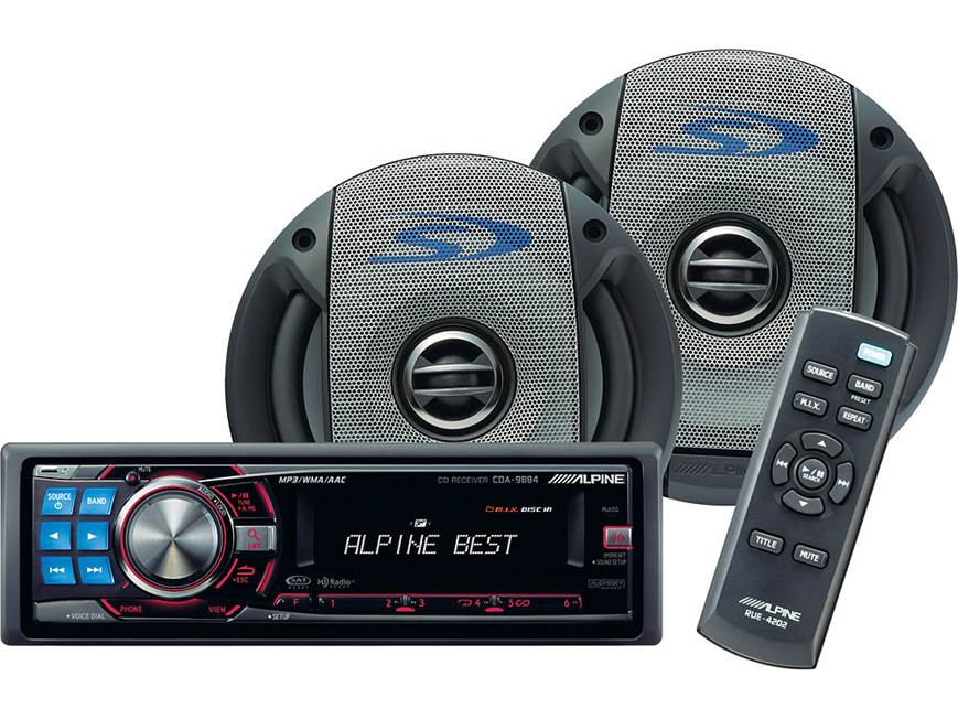 Alpine Receiver and Speaker Package CDA-9884 CD receiver and SPS