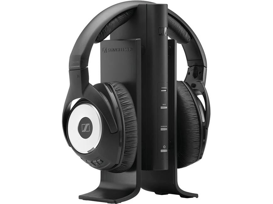 Sennheiser RS 170 Wireless headphones with docking station at