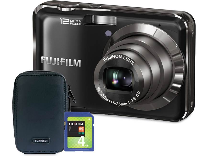 Fujifilm FinePix AX200 Bundle (Black) Includes 12.2-megapixel