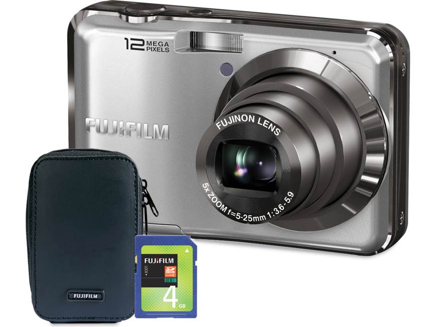 Fujifilm FinePix AX200 Bundle (Silver) Includes 12.2-megapixel