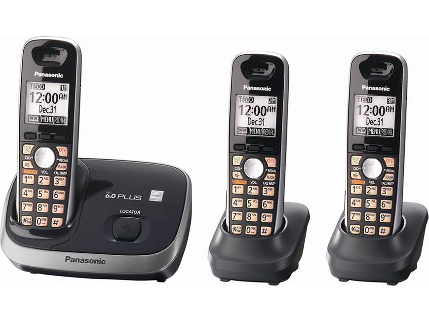 家電 Panasonic 2018 Panasonic KX-TG1611 1.8GHz Cordless Phone Red