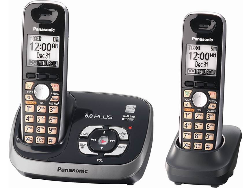 Panasonic KX-TG6532 Expandable cordless phone system with Talking