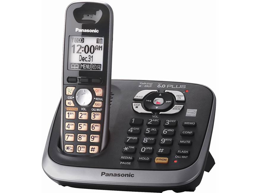 Panasonic KX-TG6541 Expandable cordless phone system with Talking