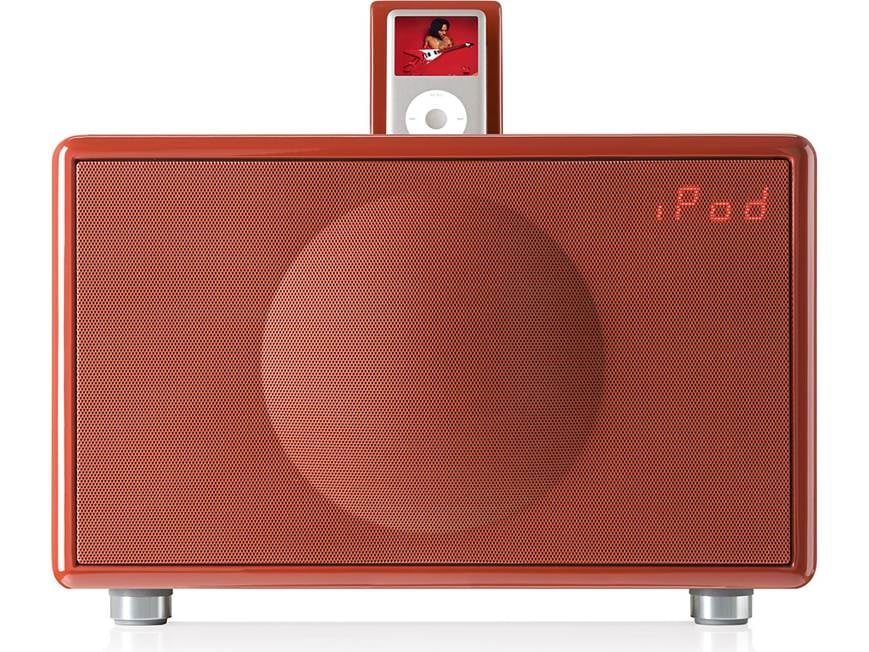 Geneva Sound System Model L (Red) CD player/radio with iPod® and