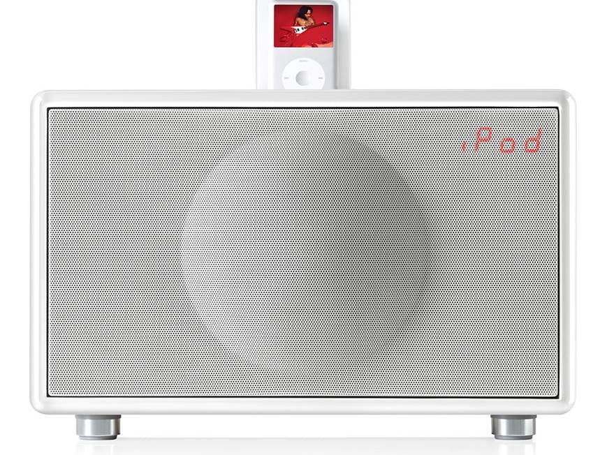 Geneva Sound System Model L (Red) CD player/radio with iPod® and