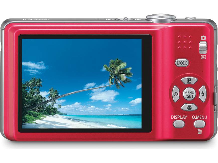 Panasonic Lumix DMC-FH20 (Red) 14.1-megapixel digital camera with
