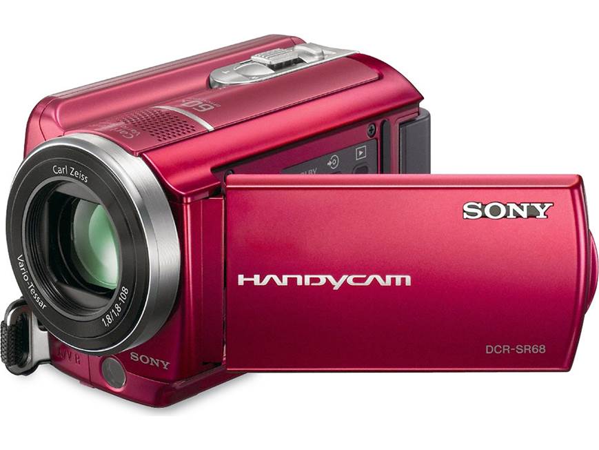 Sony DCR-SR68 Handycam® (Red) 80GB standard-definition hard drive