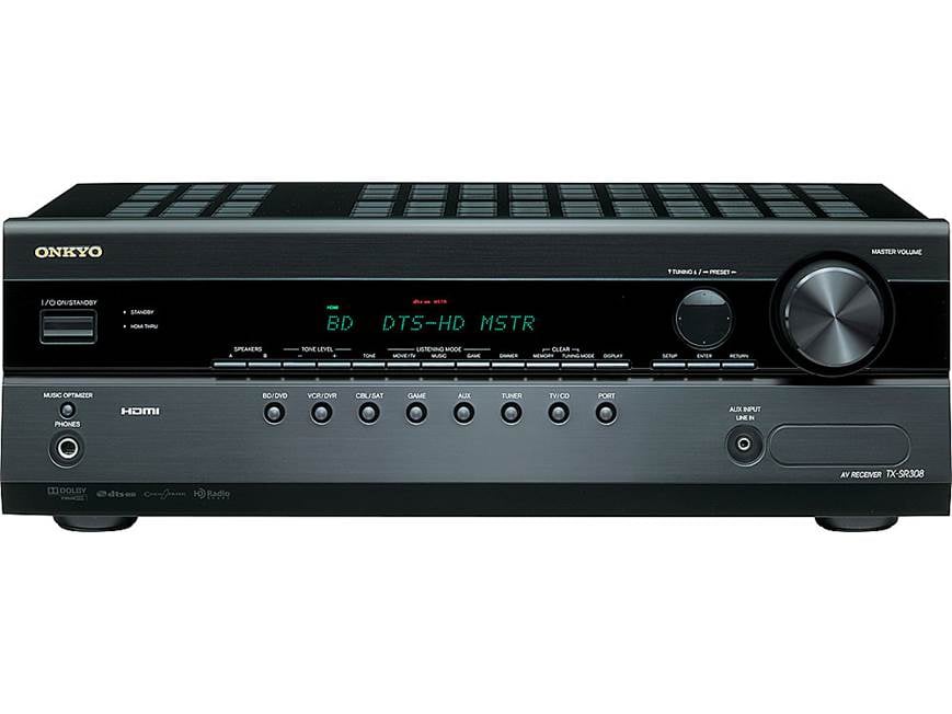 Onkyo TX-SR308 Home theater receiver with 3D-ready HDMI switching