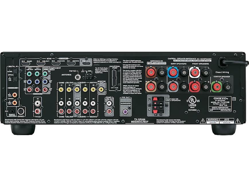Onkyo TX-SR508 Home theater receiver with 3D-ready HDMI switching
