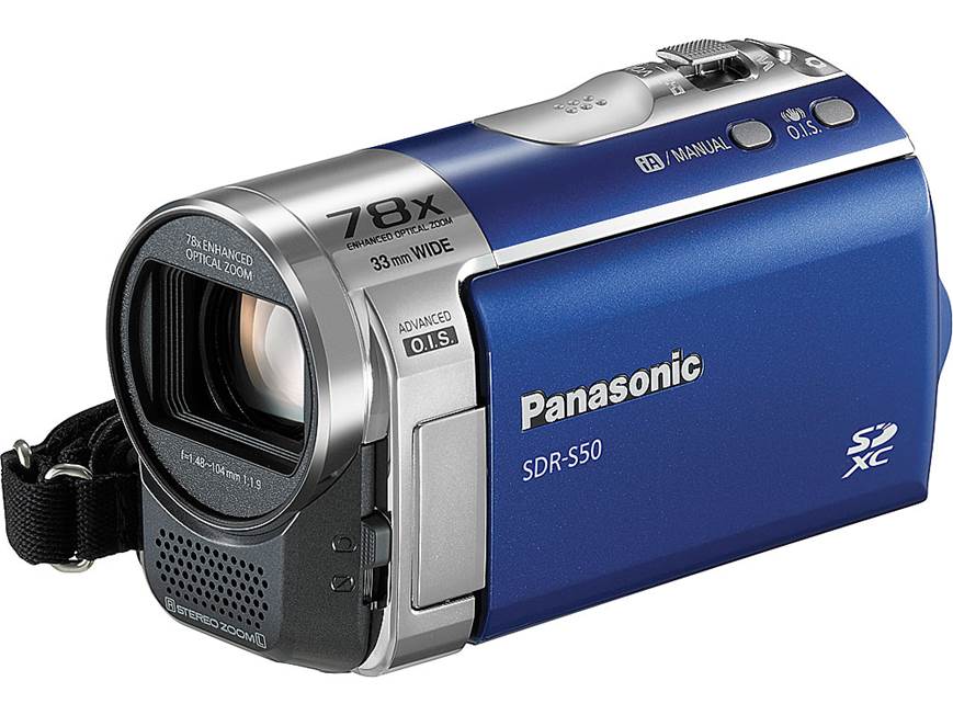 Panasonic SDR-S50 (Blue) Standard-definition camcorder with 78X