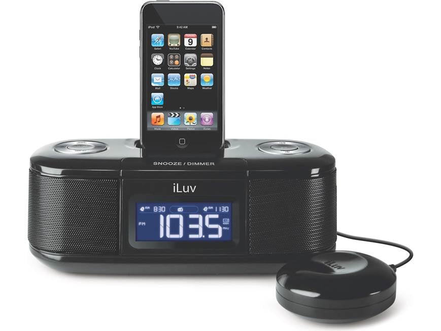 iLuv iMM153 Vibe Clock radio with built-in iPod®/iPhone® dock and