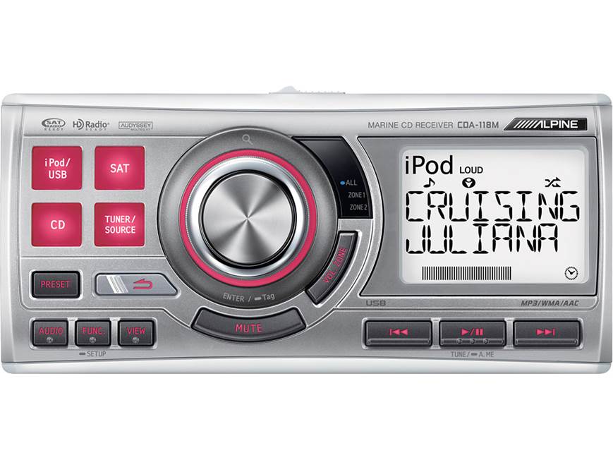 Alpine CDA-118M Marine CD receiver at Crutchfield