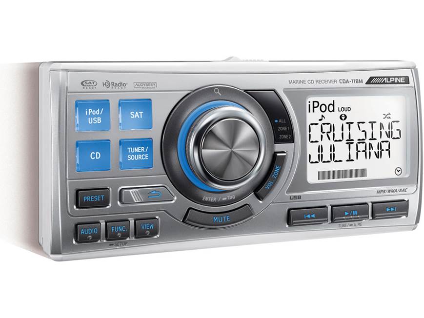 Alpine CDA-118M Marine CD receiver at Crutchfield