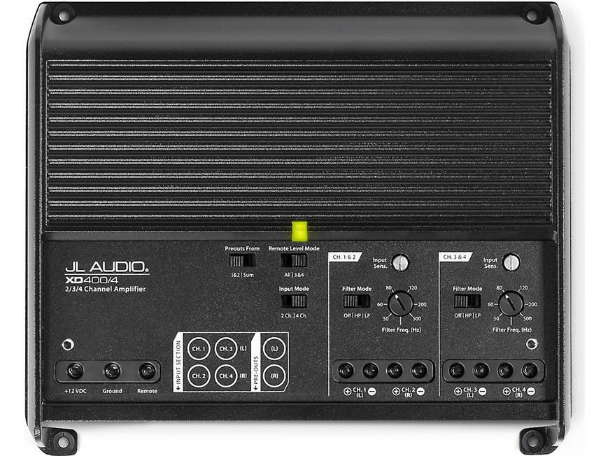 JL Audio XD400/4 4-channel car amplifier — 75 watts RMS x 4 (New