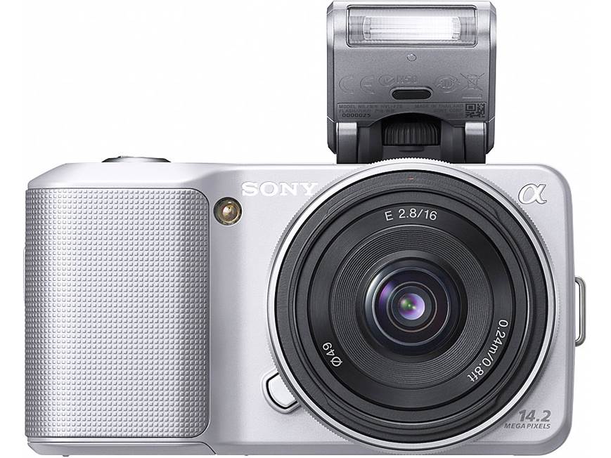 Sony NEX-3A (Silver) 14-megapixel digital camera with 16mm wide