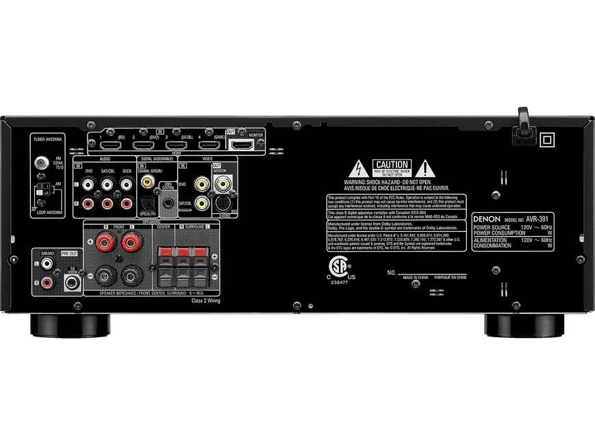 Denon AVR-391 Home theater receiver with 3D-ready HDMI switching