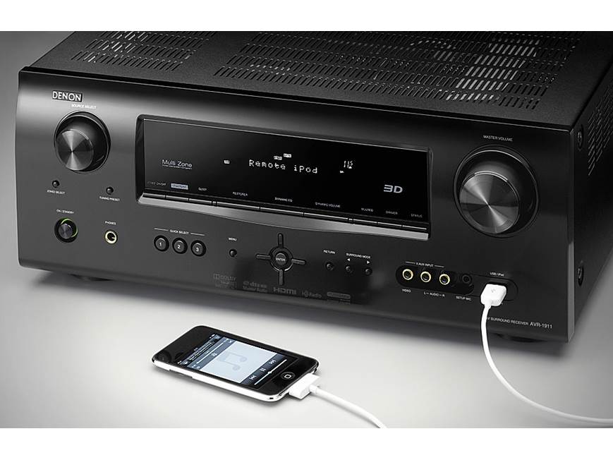 Denon AVR-1911 Home theater receiver with 3D-ready HDMI switching