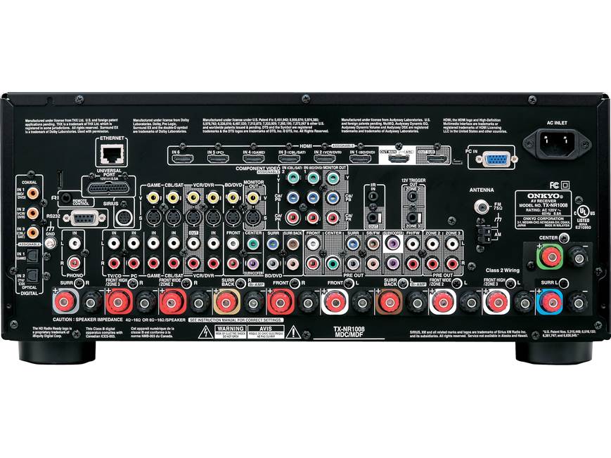 Onkyo TX-NR1008 Home theater receiver with 3D-ready HDMI switching