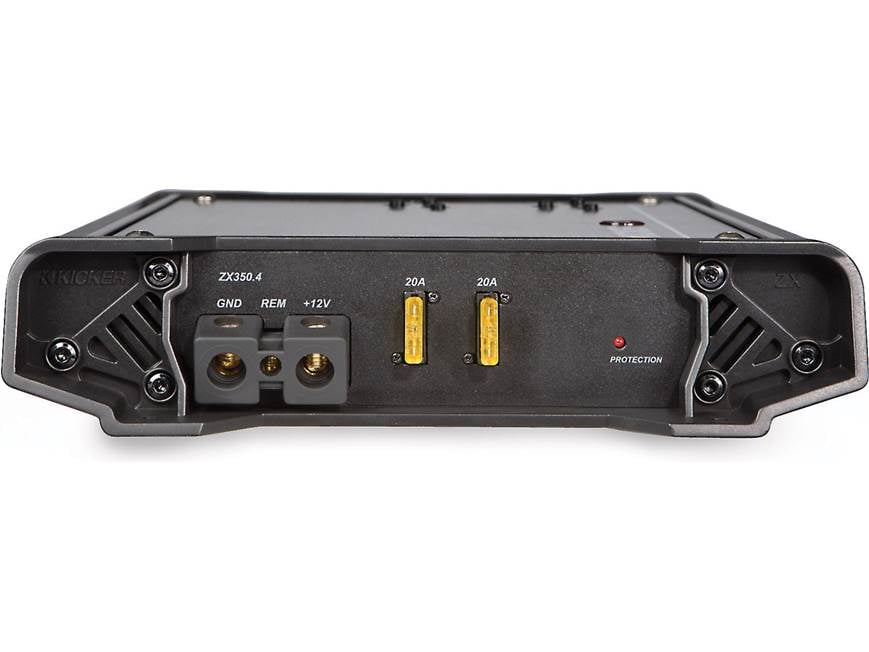 Kicker 10ZX350.4 4-channel car amplifier — 60 watts RMS x 4 at