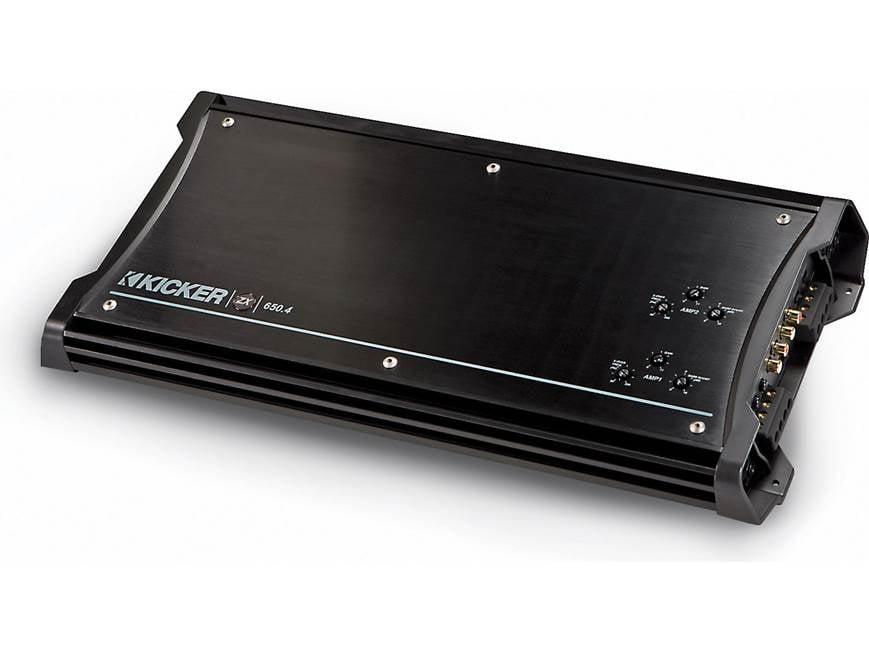 Kicker 10ZX650.4 4-channel car amplifier — 120 watts RMS x 4 at