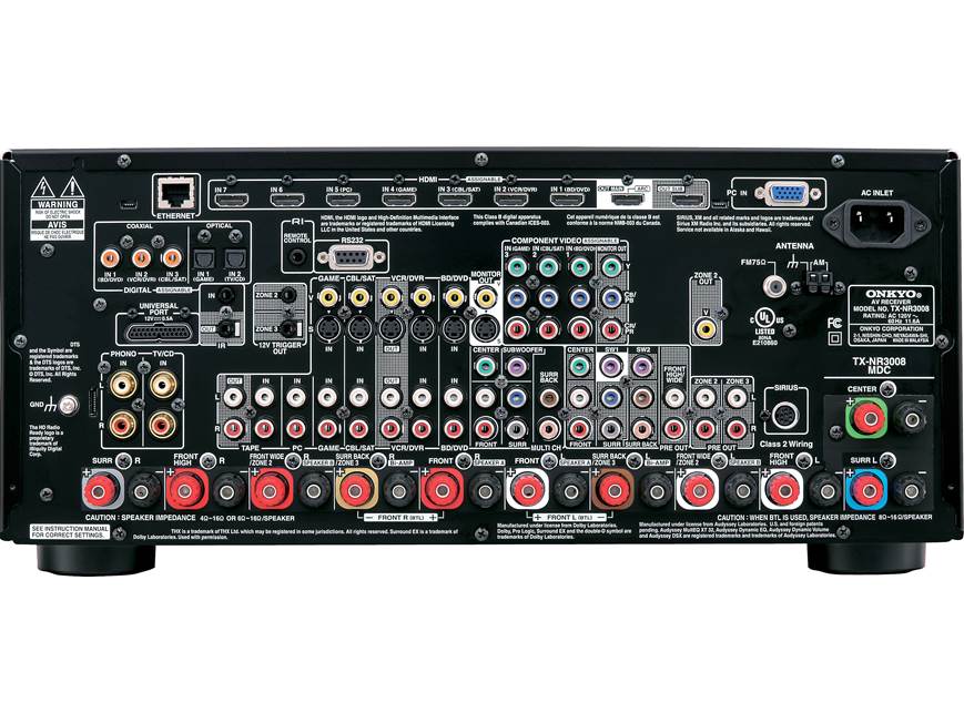 Onkyo TX-NR3008 Home theater receiver with 3D-ready HDMI switching