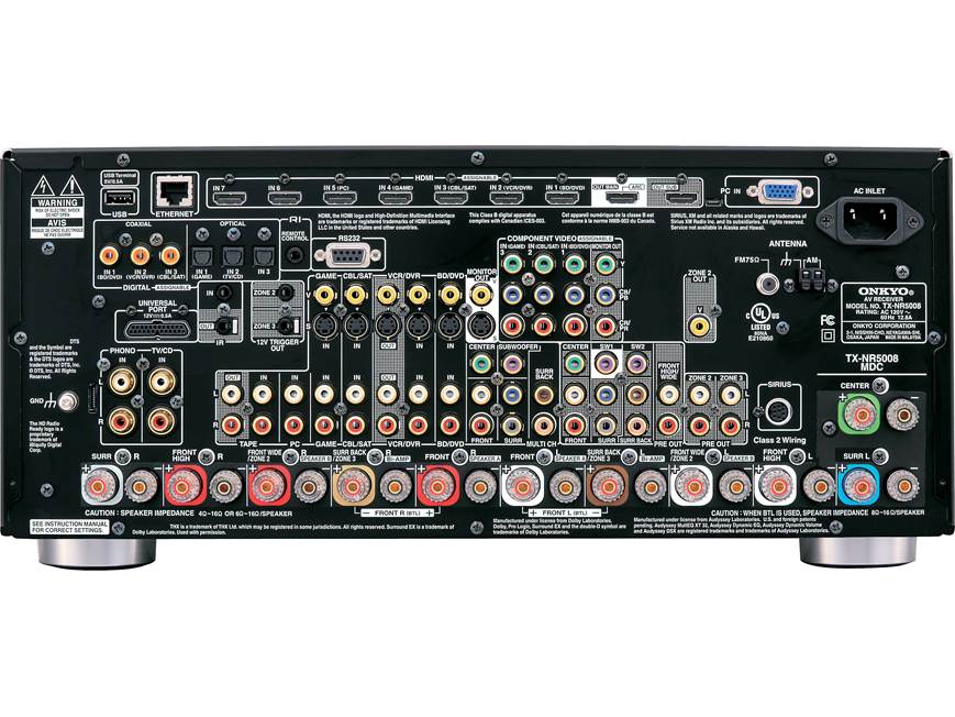 Onkyo TX-NR5008 Home theater receiver with 3D-ready HDMI switching