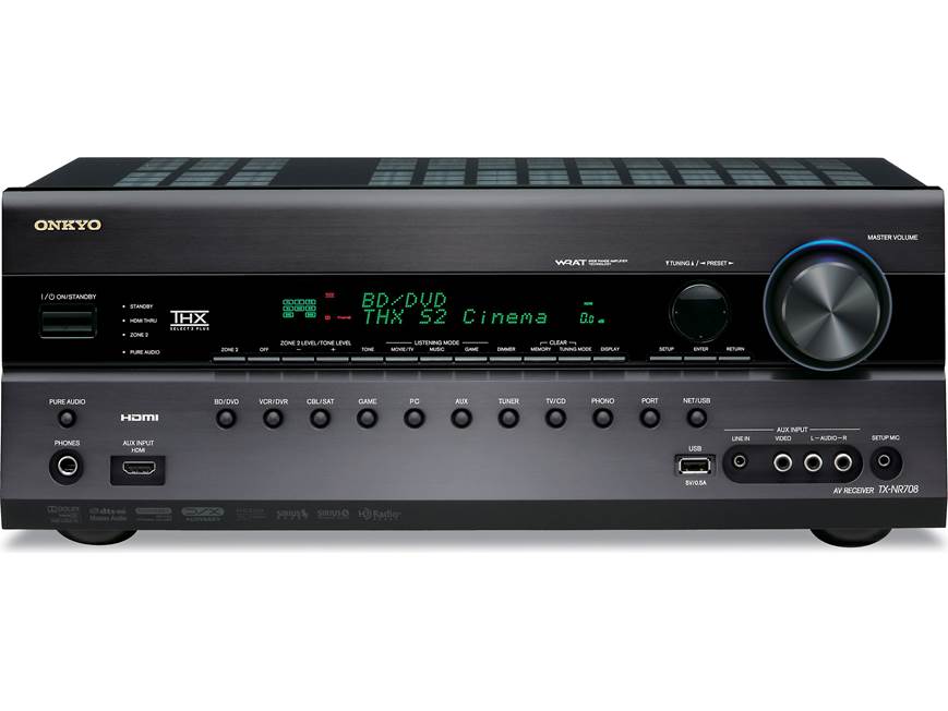 Onkyo TX-NR708 Home theater receiver with 3D-ready HDMI switching