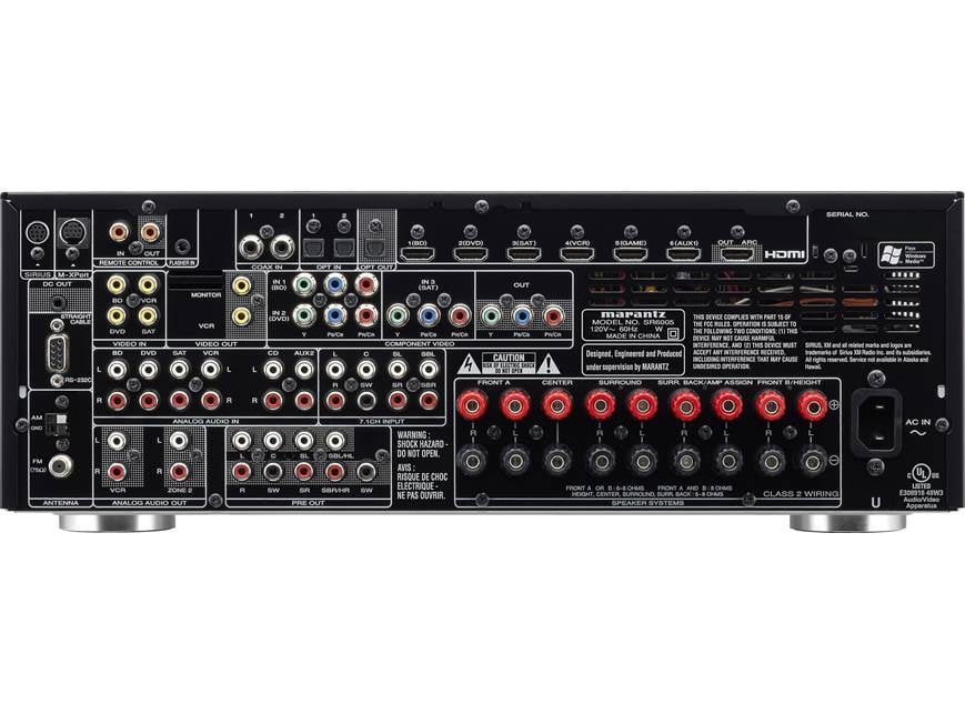 Marantz SR6005 Home theater receiver with 3D-ready HDMI switching