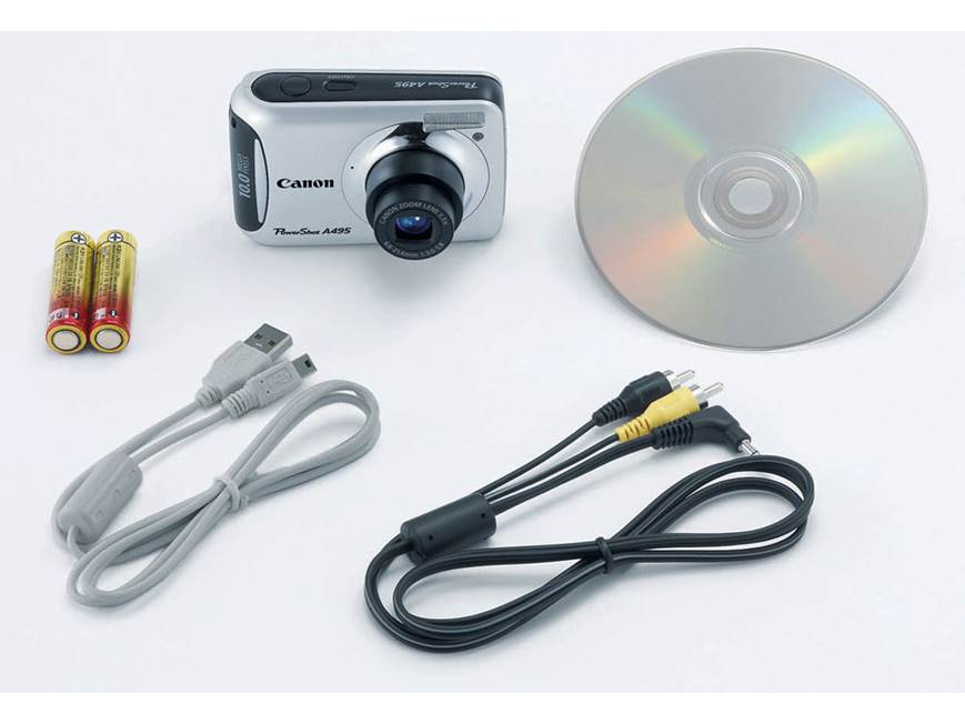 Canon PowerShot A495 (Silver) 10-megapixel digital camera with 3.3