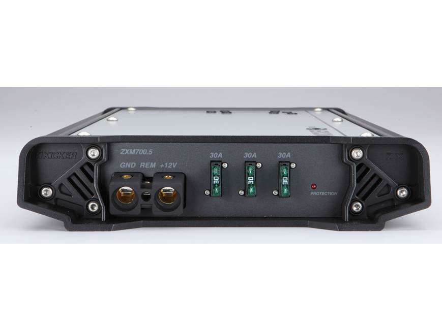 Kicker ZXM700.5 Marine amplifier — 70 watts RMS x 4 + 210 RMS x 1