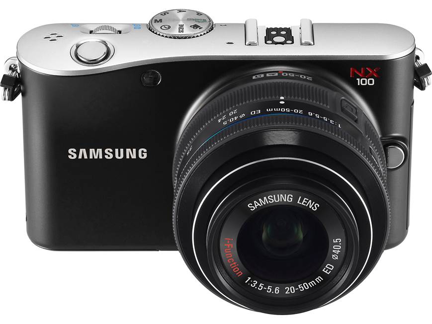 Samsung NX100 14.6-megapixel digital camera with 20-50mm lens at