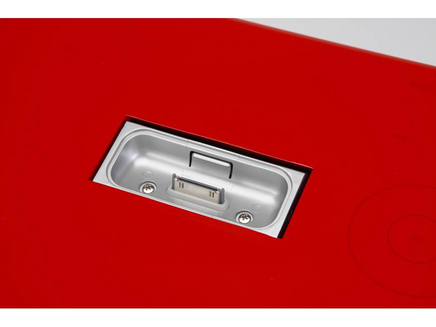 Geneva Sound System Model S (Red) Clock Radio with dock for iPod