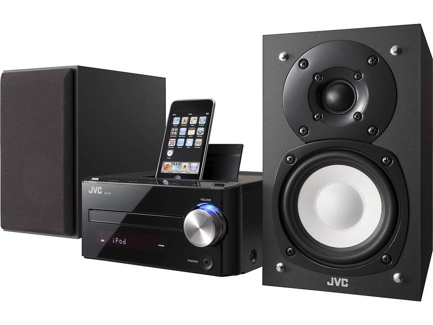 JVC UX-J51 AM/FM/CD micro audio system with built-in iPod® dock at