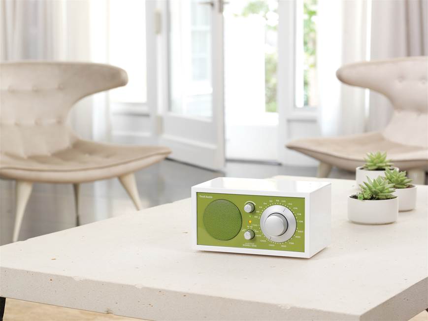 Tivoli Audio Frost White Model One (Frost White and Green) AM/FM