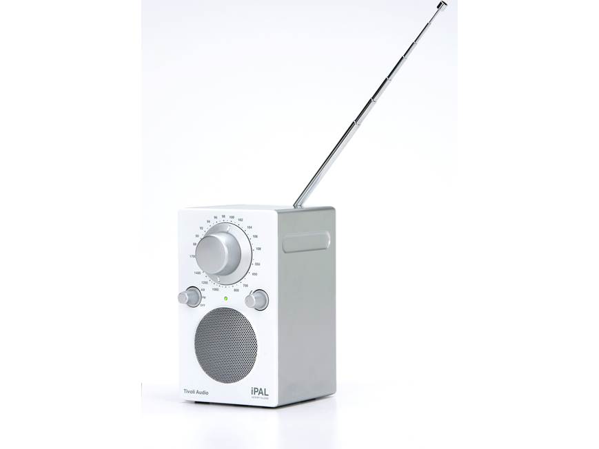 Tivoli Audio iPAL (White/Silver) AM/FM portable radio and powered