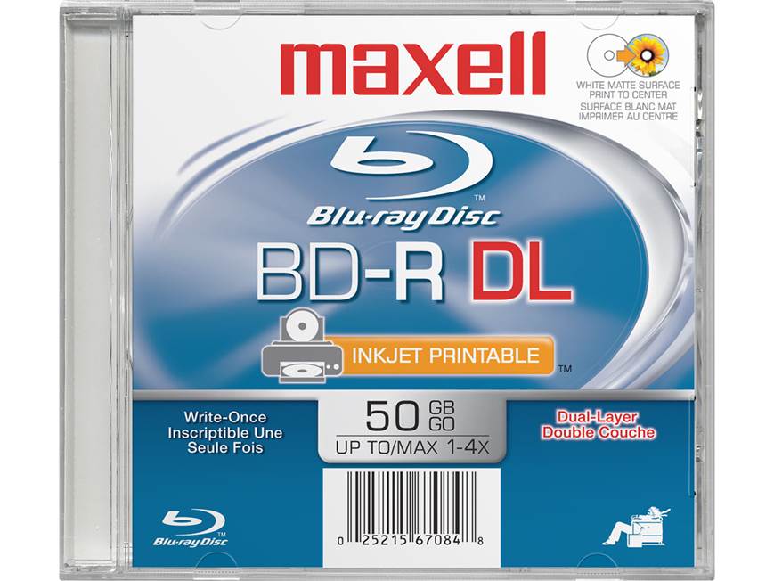 Maxell BD-R Blank 50GB dual-layer Blu-ray Disc&trade at Crutchfield