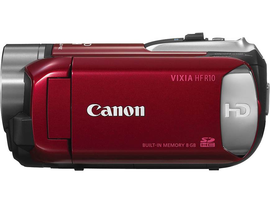Canon VIXIA HF R10 (Red) HD camcorder with 8GB flash memory (Red