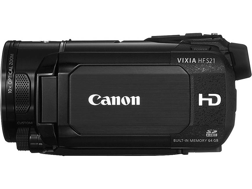 Canon VIXIA HF S21 HD camcorder with 64GB memory, dual SD slots