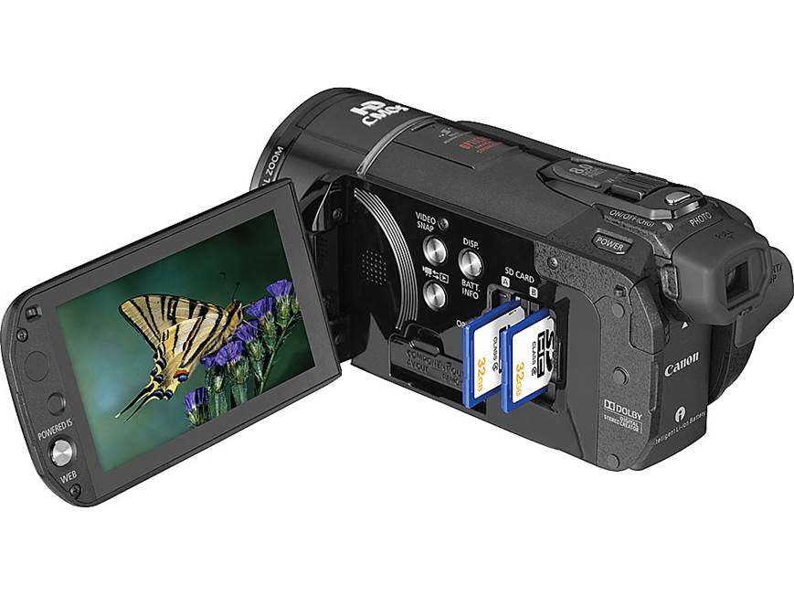 Canon VIXIA HF S21 HD camcorder with 64GB memory, dual SD slots