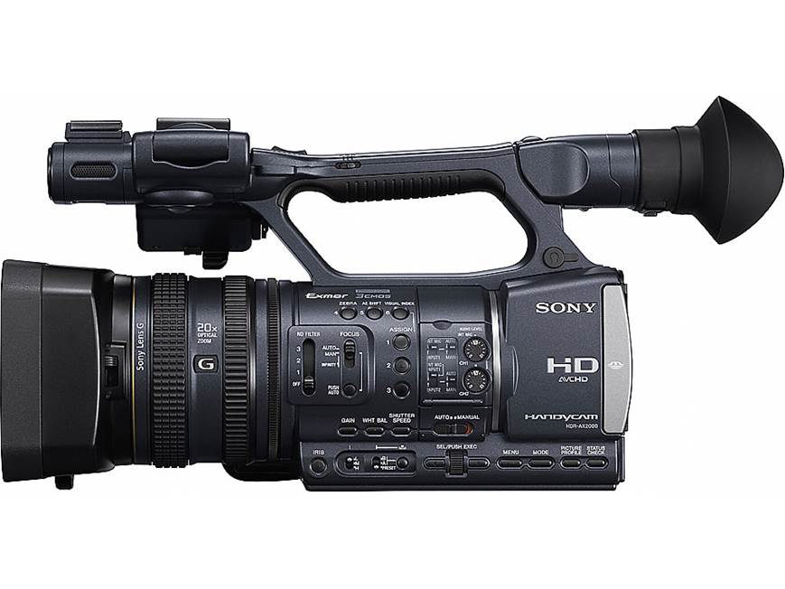 プロ向けモデル！ SONY ビデオカメラ HDR-AX2000 Sony HDR-AX2000 Handycam® Professional HD camcorder at Crutchfield