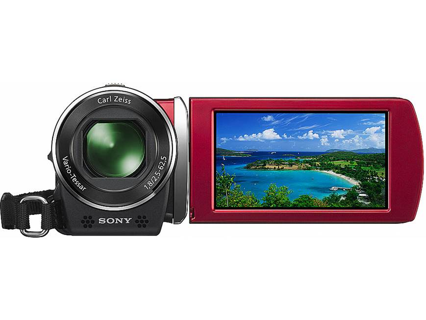 Sony HDR-CX150 Handycam® (Red) High-definition camcorder with 16GB