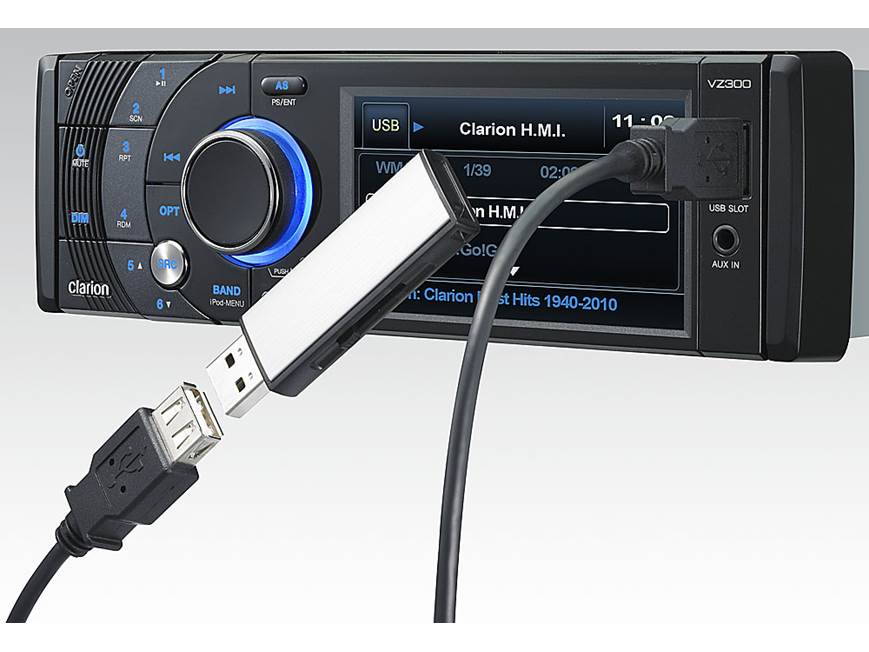 Clarion VZ300 DVD receiver at Crutchfield