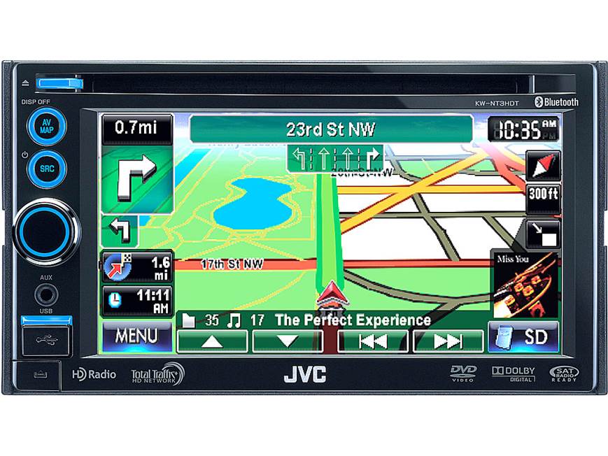 JVC KW-NT3HDT Navigation receiver at Crutchfield