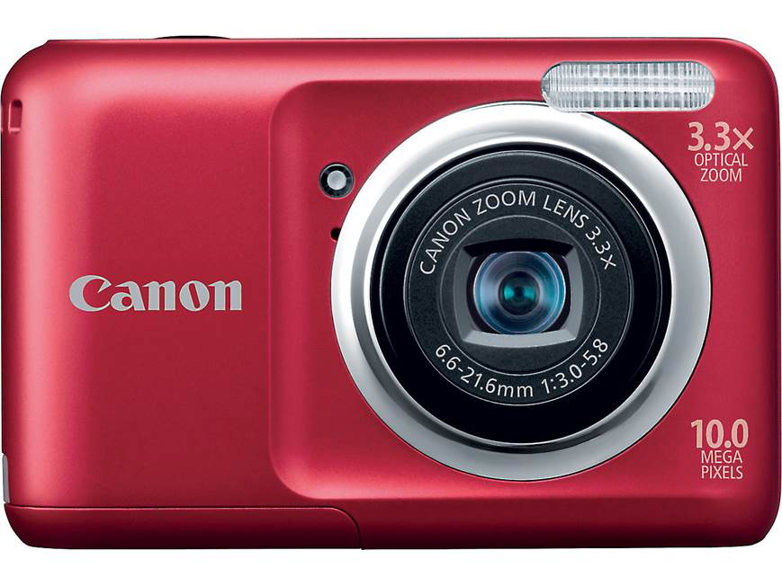 Canon PowerShot A800 (Red) 10-megapixel digital camera with 3.3X