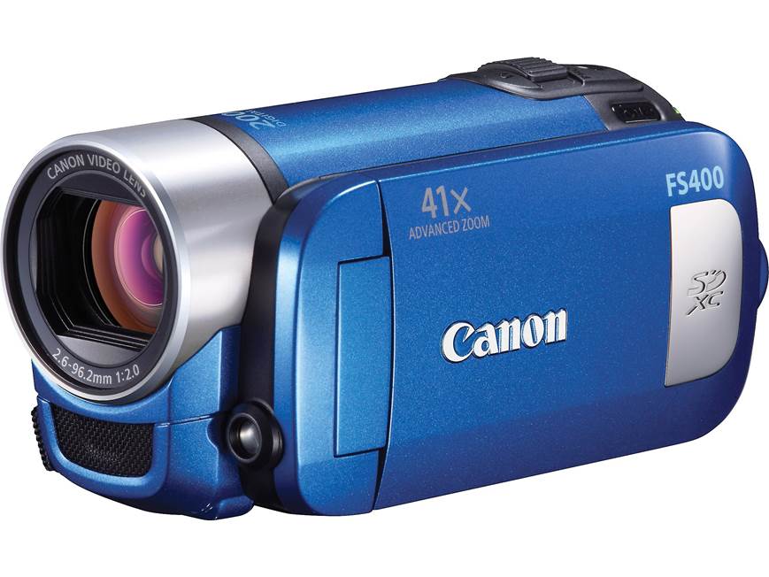 Canon FS400 (Blue) Standard-definition camcorder (Blue) at Crutchfield