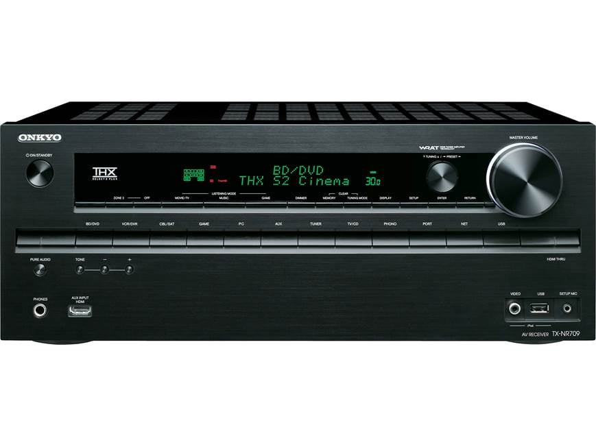 Onkyo TX-NR709 Home theater receiver with 3D-ready HDMI switching