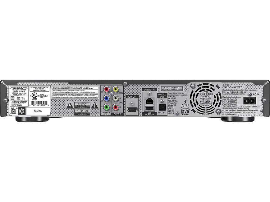 Pioneer BDP-430 Internet-ready Blu-ray player, 3D-ready at Crutchfield