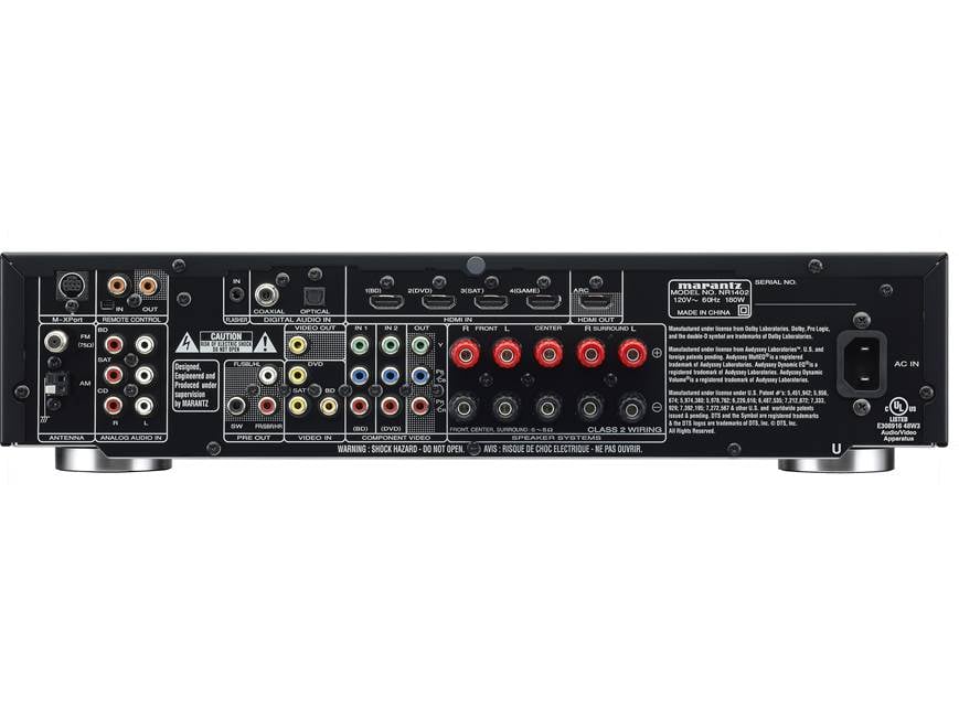 Marantz NR1402 Home theater receiver with 3D-ready HDMI switching