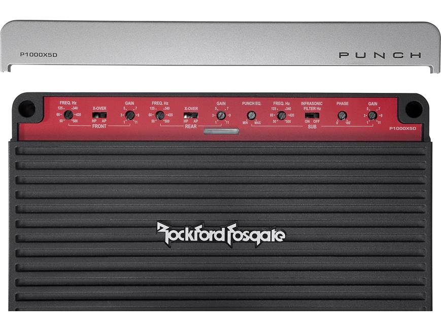 Rockford Fosgate Punch P1000X5D 5-channel car amplifier — 75 watts