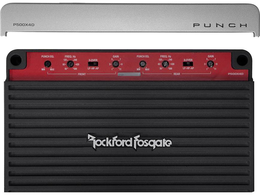 Rockford Fosgate Punch P500X4D 4-channel car amplifier — 75 watts